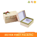 Silver First Custom different size and printing pattern cardboard packaging box with clear lid